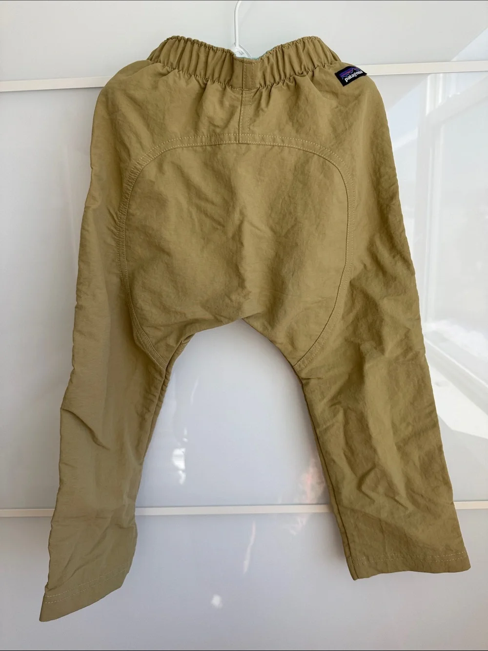 Patagonia Olive Green Pants with Orange Patch Pockets